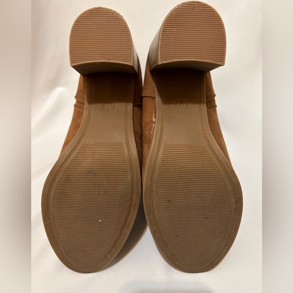 Women’s a new day Tan Suede Zipper Boots - Faux Fur lined - size 8.5 - Picture 7 of 7